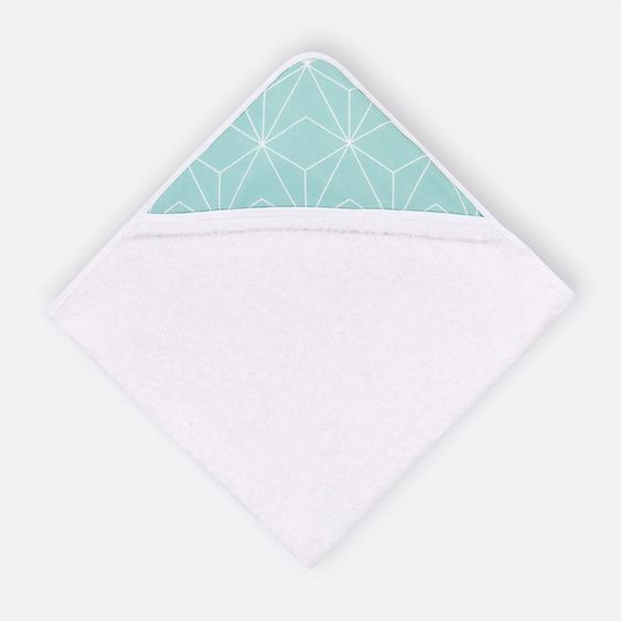 Kraftkids Hooded towel - with diamond outline - Mint