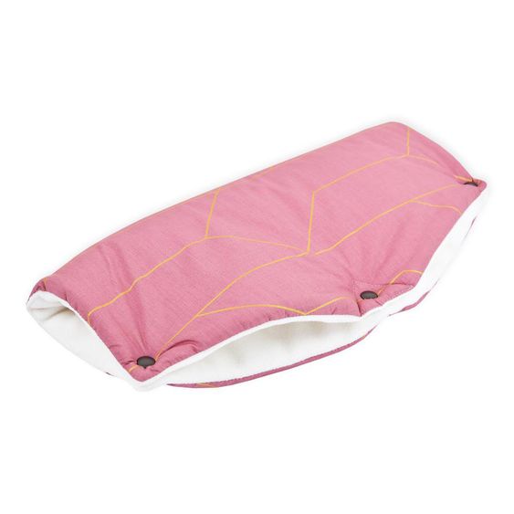 Kraftkids Kinderwagenmuff - mit Goldlinien - Rosa