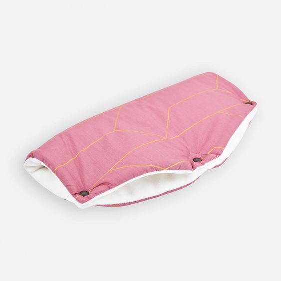 Kraftkids Kinderwagenmuff - mit Goldlinien - Rosa