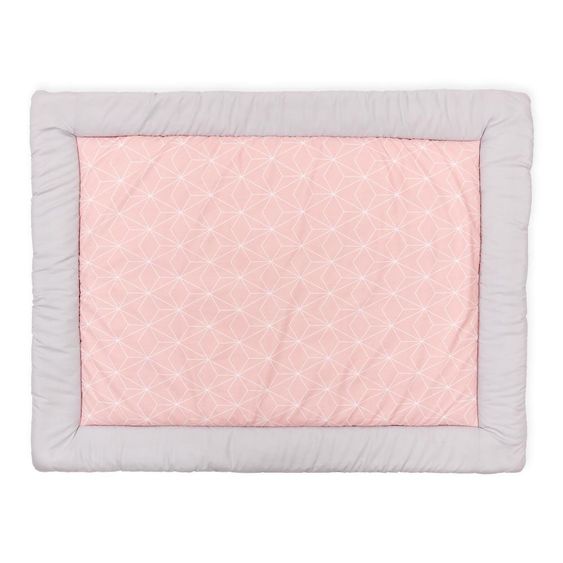 Kraftkids Krabbeldecke - mit Diamantenkontur - Altrosa