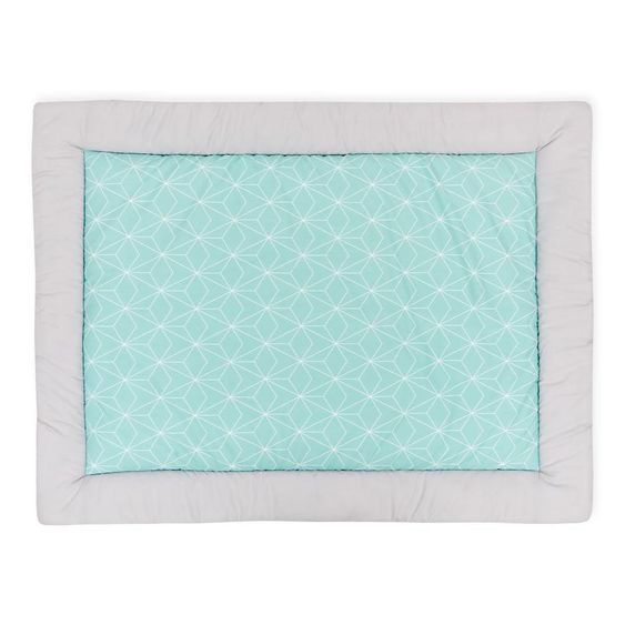 Kraftkids Krabbeldecke - mit Diamantenkontur - Mint