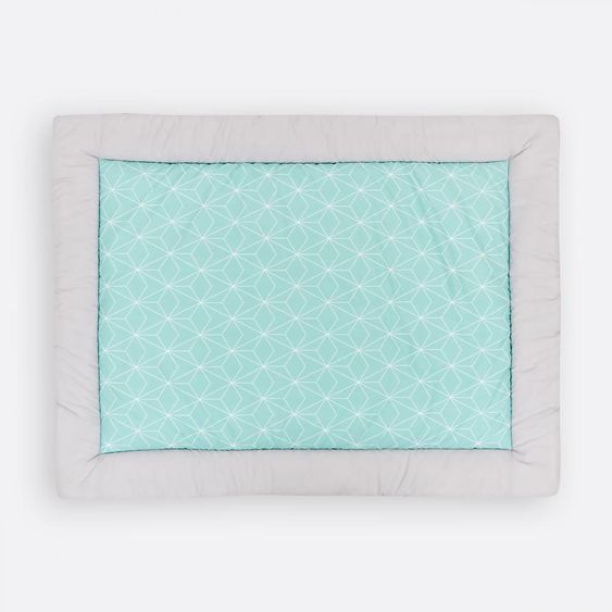 Kraftkids Krabbeldecke - mit Diamantenkontur - Mint