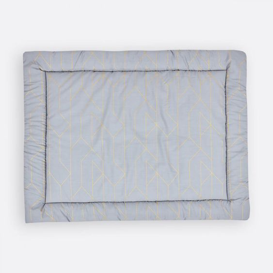 Kraftkids Krabbeldecke - mit Goldlinien - Grau