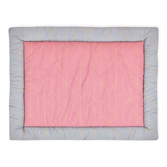 Kraftkids Krabbeldecke - mit Goldlinien - Rosa