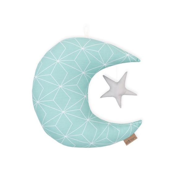 Kraftkids Mobile Mond & Stern - mit Diamantenkontur - Mint