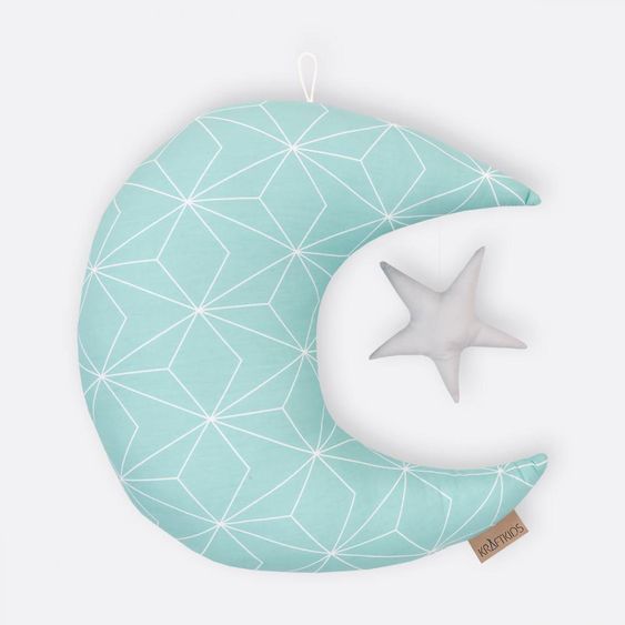 Kraftkids Mobile Mond & Stern - mit Diamantenkontur - Mint