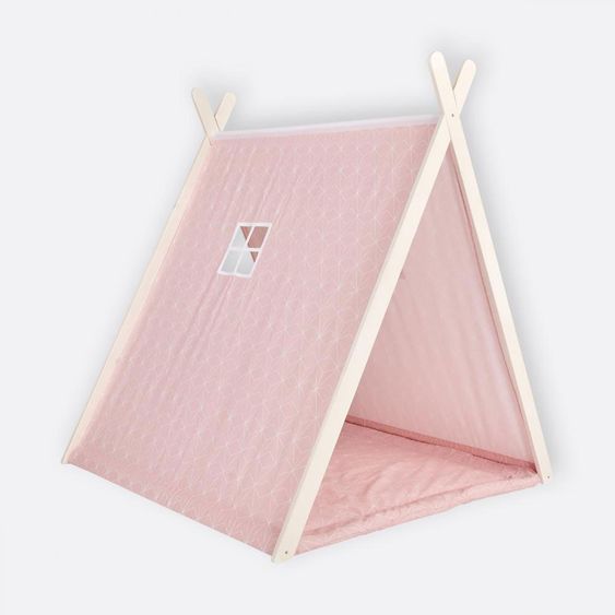 Kraftkids Tenda da gioco - con contorno di diamanti - rosa antico