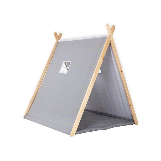 Kraftkids Tenda da gioco - con linee dorate - Grigio