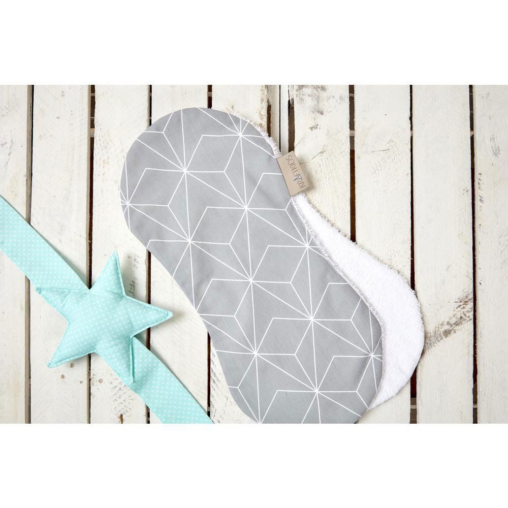 Kraftkids Spucktuch - mit Diamantenkontur - Grau