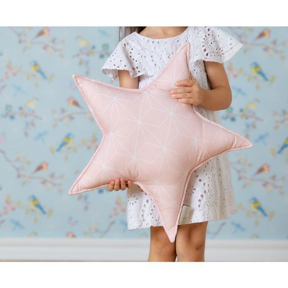 Kraftkids Sternkissen - mit Diamantenkontur - Altrosa