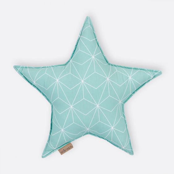 Kraftkids Sternkissen - mit Diamantenkontur - Mint