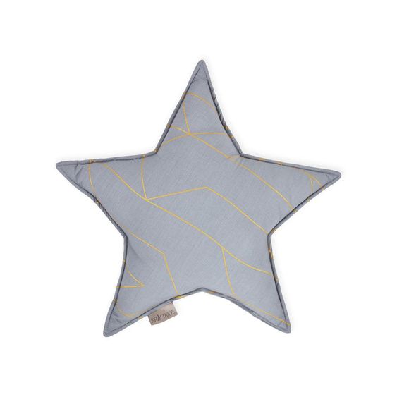 Kraftkids Sternkissen - mit Goldlinien - Grau