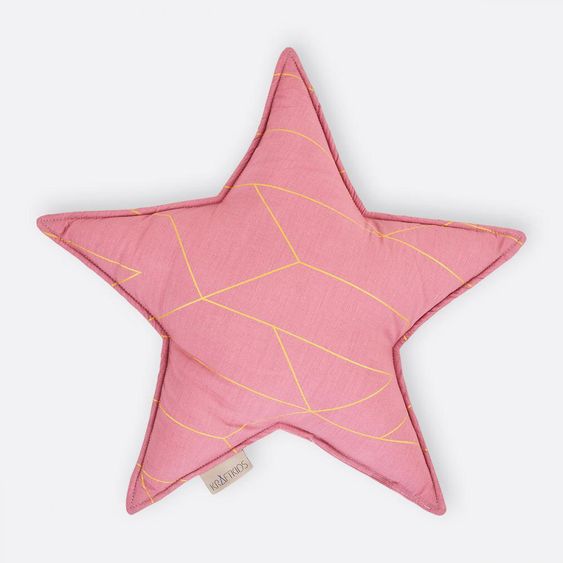 Kraftkids Sternkissen - mit Goldlinien - Rosa