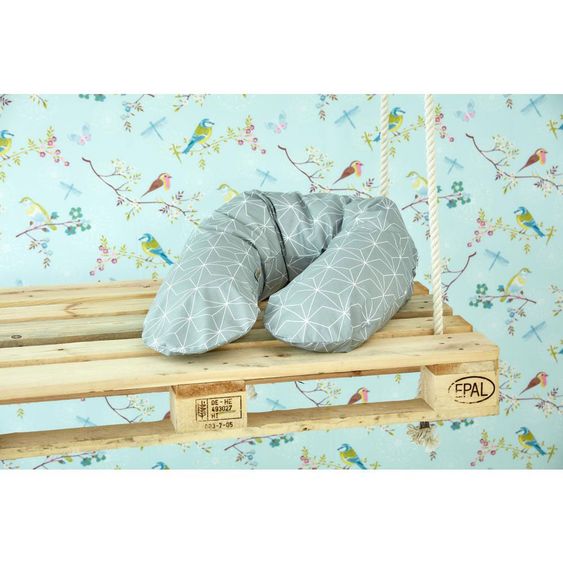 Kraftkids Stillkissen - mit Diamantenkontur - Grau