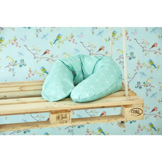 Kraftkids Stillkissen - mit Diamantenkontur - Mint