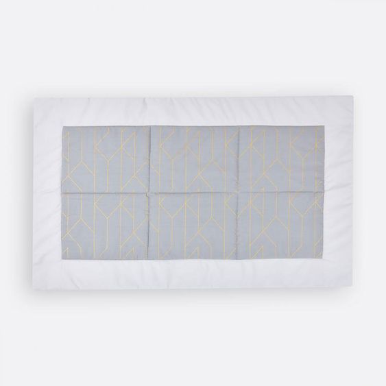 Kraftkids Bedspread - with gold lines - gray