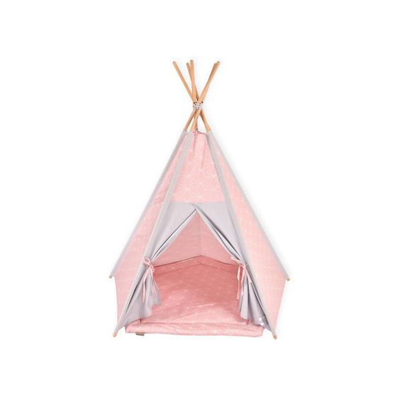 Kraftkids Tipi - mit Diamantenkontur - Altrosa