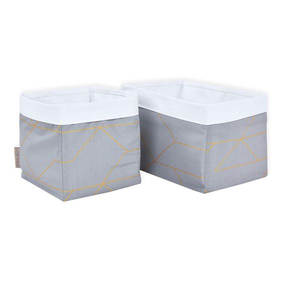 Kraftkids Utensilo klein - Goldlinien - Grau
