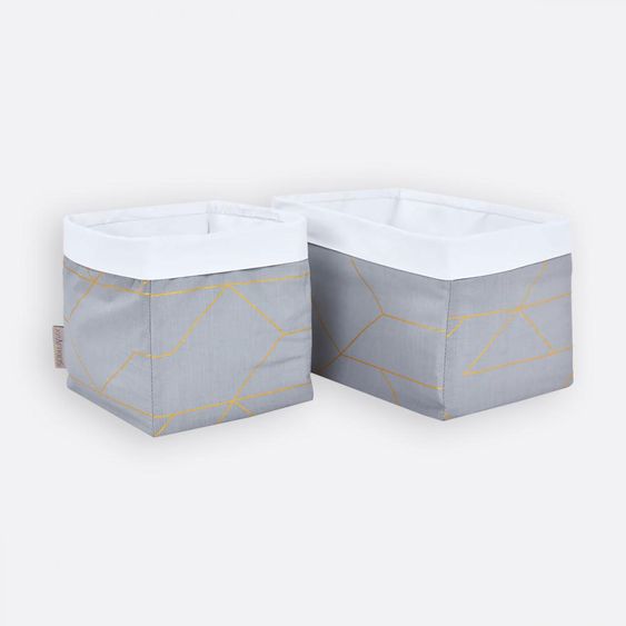 Kraftkids Utensilo klein - Goldlinien - Grau