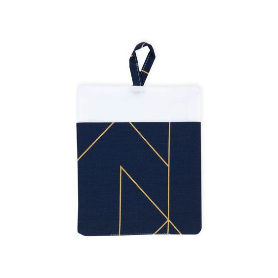 Kraftkids Waschlappen - mit Goldlinien - Dunkelblau