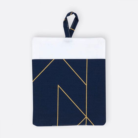 Kraftkids Waschlappen - mit Goldlinien - Dunkelblau
