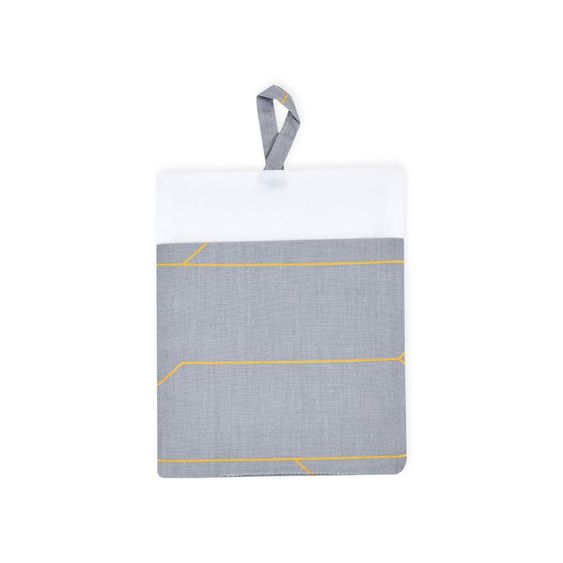 Kraftkids Waschlappen - mit Goldlinien - Grau