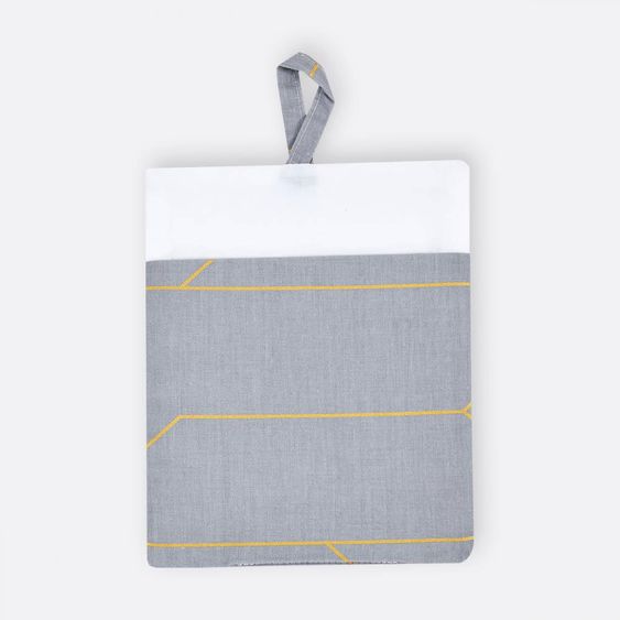Kraftkids Waschlappen - mit Goldlinien - Grau