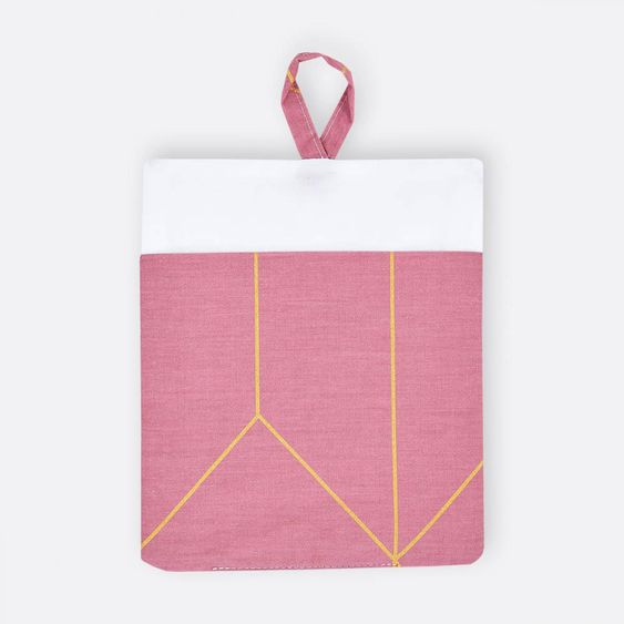 Kraftkids Waschlappen - mit Goldlinien - Rosa