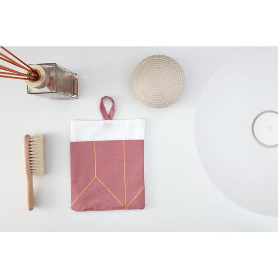 Kraftkids Waschlappen - mit Goldlinien - Rosa