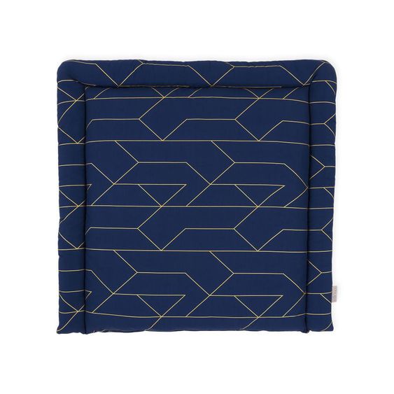 Kraftkids Wickelauflage 75 x 70 - mit Goldlinien - Dunkelblau