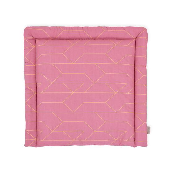 Kraftkids Wickelauflage 78 x 78 - mit Goldlinien - Rosa