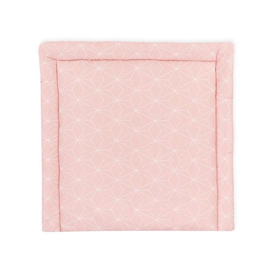 Kraftkids Wickelauflage 85 x 75 - mit Diamantenkontur - Altrosa