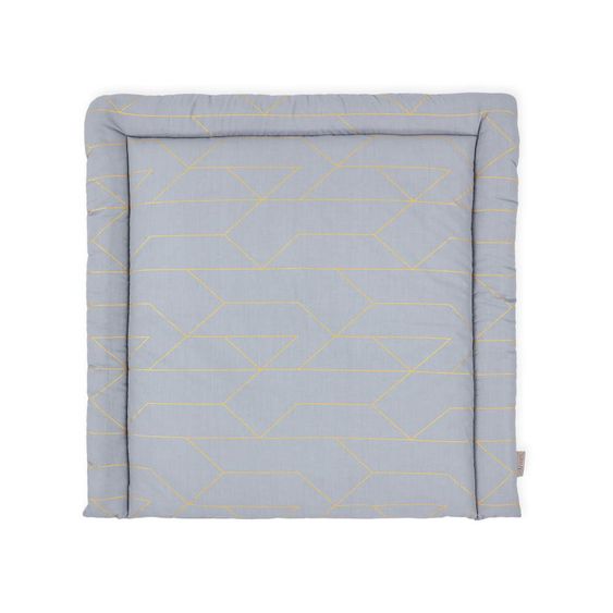 Kraftkids Changing mat 85 x 75 - with gold lines - gray