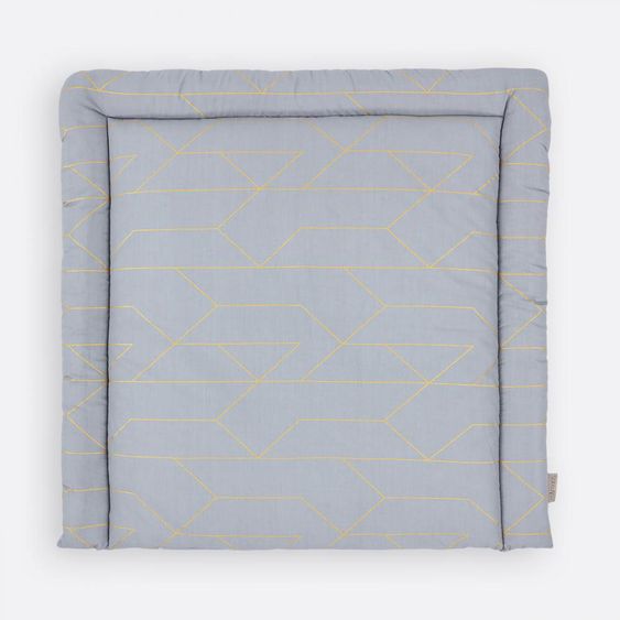 Kraftkids Changing mat 85 x 75 - with gold lines - gray