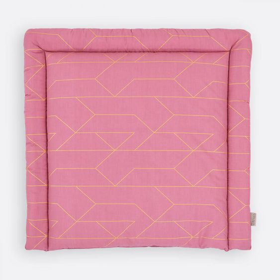 Kraftkids Wickelauflage 85 x 75 - mit Goldlinien - Rosa
