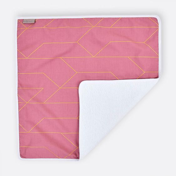 Kraftkids Wickelunterlage - mit Goldlinien - Rosa