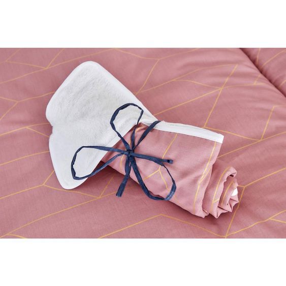 Kraftkids Wickelunterlage - mit Goldlinien - Rosa