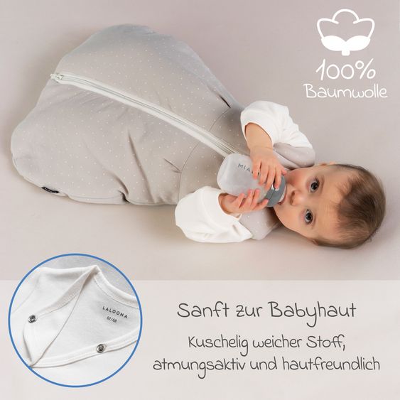 LaLoona 2-tlg. Schlafsack-Set - Dots - Light Taupe - Gr. 50/56
