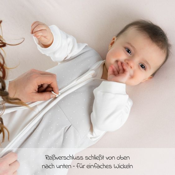 LaLoona 2-tlg. Schlafsack-Set - Dots - Light Taupe - Gr. 50/56