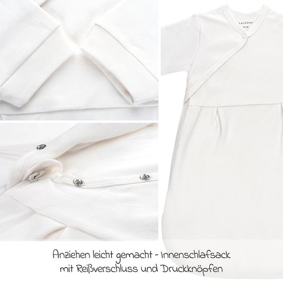 LaLoona 2-tlg. Schlafsack-Set - Dots - Light Taupe - Gr. 50/56