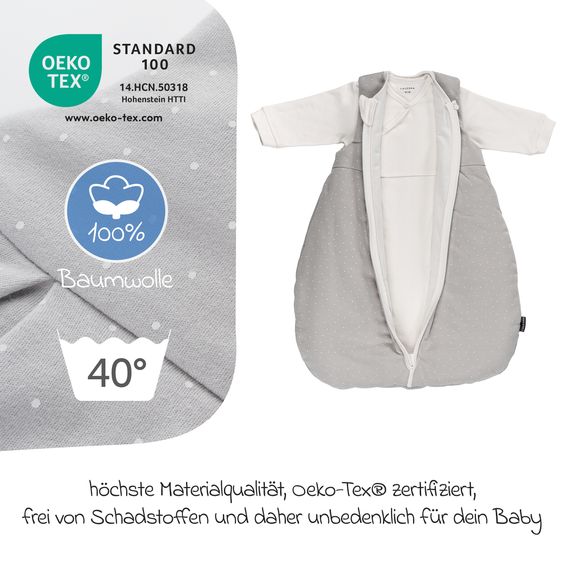 LaLoona 2-tlg. Schlafsack-Set - Dots - Light Taupe - Gr. 50/56