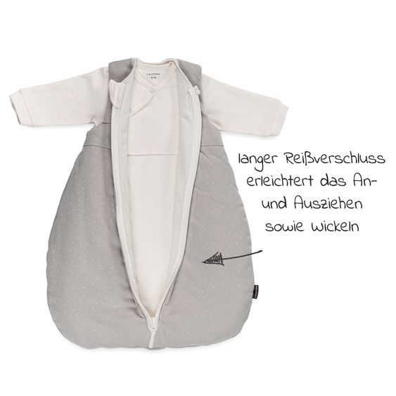 LaLoona 2-tlg. Schlafsack-Set - Dots - Light Taupe - Gr. 50/56