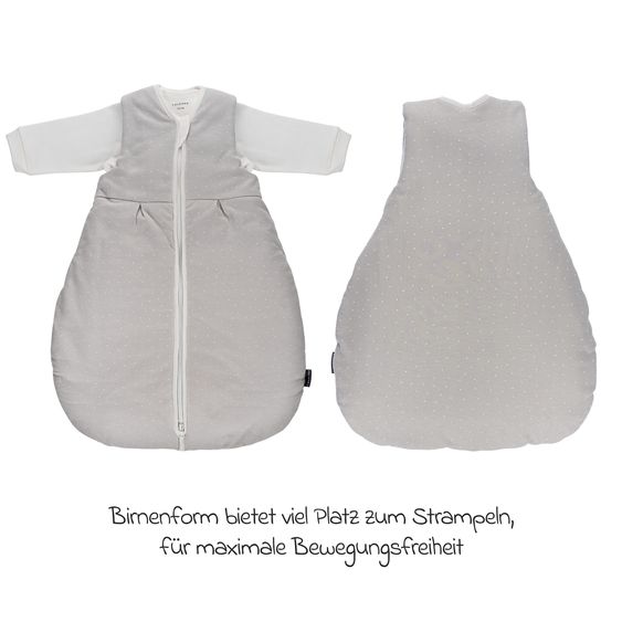LaLoona 2-piece sleeping bag set - Dots - Light Taupe - Size 62/68