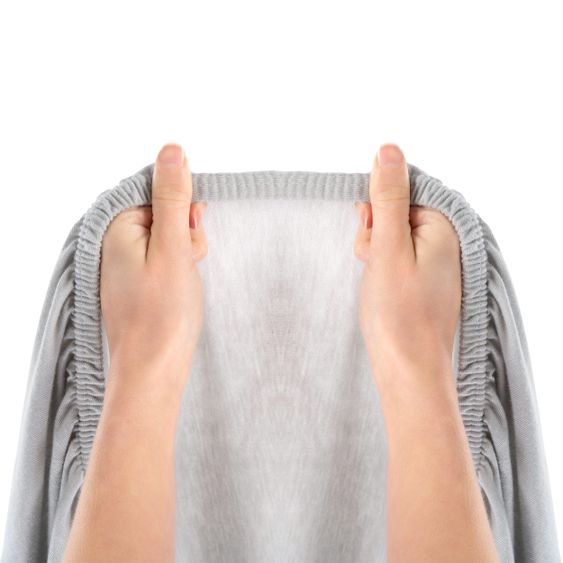 LaLoona 2-pack fitted sheet for crib 60 x 120 / 70 x 140 cm - white light gray