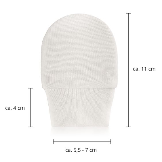 LaLoona Set di tutine in fasce da 8 pezzi con tutina, primo cappello e 3 paia di guantini - Grigio Bianco - Taglia 50/56