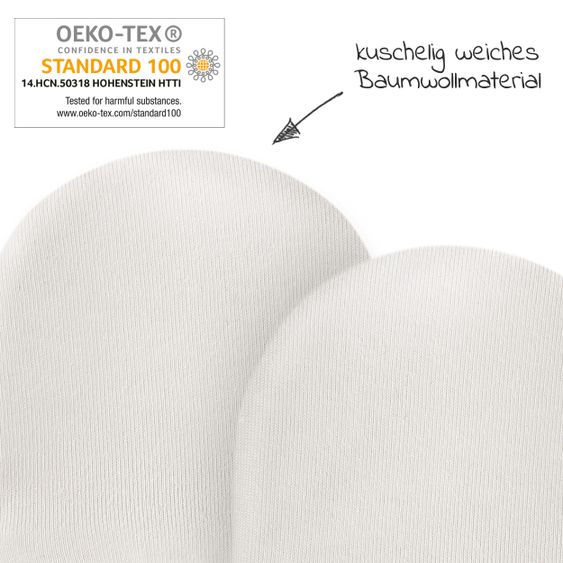 LaLoona Set di tutine in fasce da 8 pezzi con tutina, primo cappello e 3 paia di guantini - Grigio Bianco - Taglia 50/56