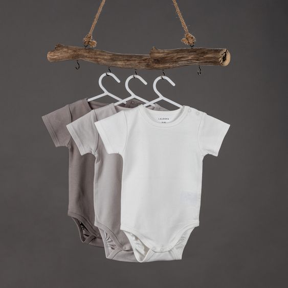 LaLoona Baby bodysuit short sleeve OEKO-TEX® 3-pack - Nature - Gr. 98