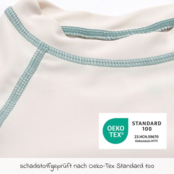 LaLoona Bade-Set Shirt & Leggings mit UV-Schutz - Krabbe - Offwhite / Mint - Gr. 74/80