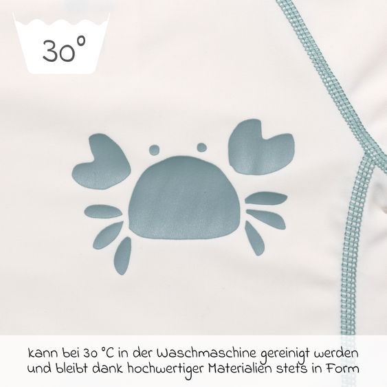 LaLoona Bade-Set Shirt & Leggings mit UV-Schutz - Krabbe - Offwhite / Mint - Gr. 86/92