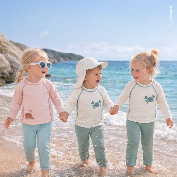 LaLoona Bade-Shirt mit UV-Schutz - Wal - Rosé - Gr. 98